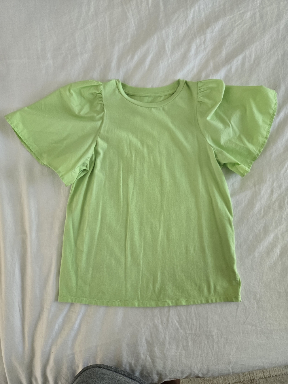 a new day Light Green Puff Sleeve Tee